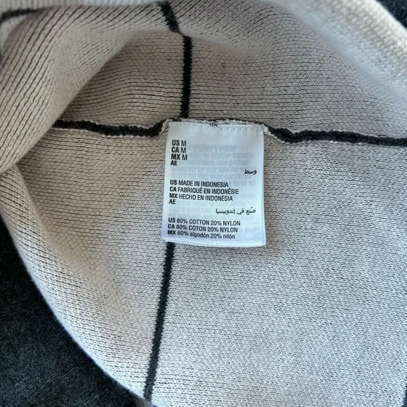 Charter Club Women's Windowpane Button Up Long Sleeve Cardigan Sweater Medium - Picture 4 of 8